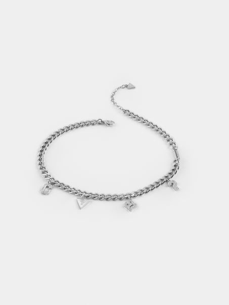 Colier Argint Guess College 1981'