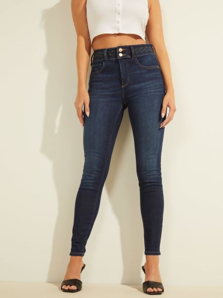 Pantaloni Skinny Denim Albastri Guess