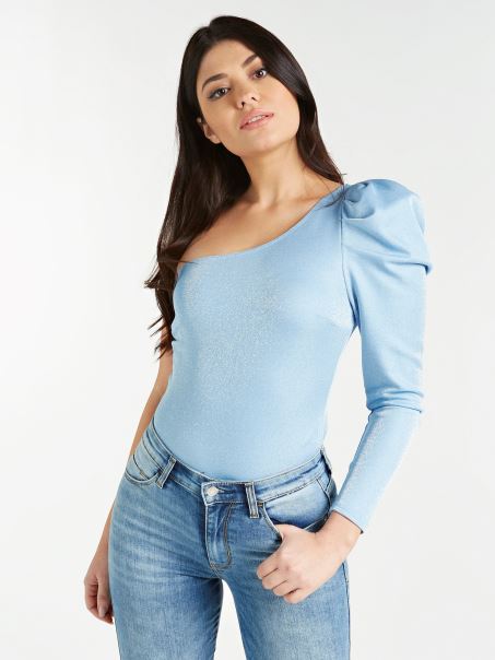 Body Pe Un Umăr Guess Albastru Deschis