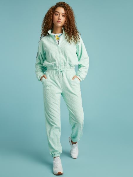 Pantalon Albastru Cu Imprimeu Peste Tot Guess