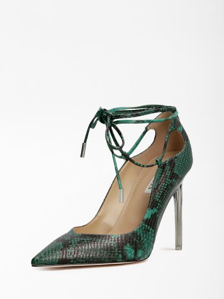 Pantof De Curte Cu Imprimeu Croc Multi Sebbie Gri Guess