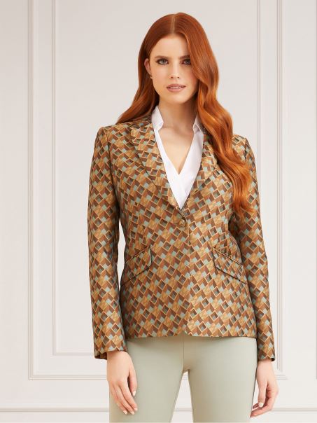 Blazer Cu Imprimeu Marciano Multi Bej Guess