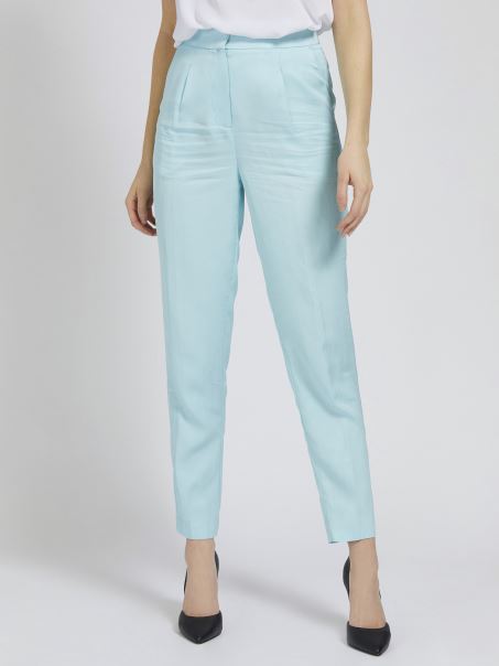 Pantalon Marciano Din Amestec De In Guess Blue