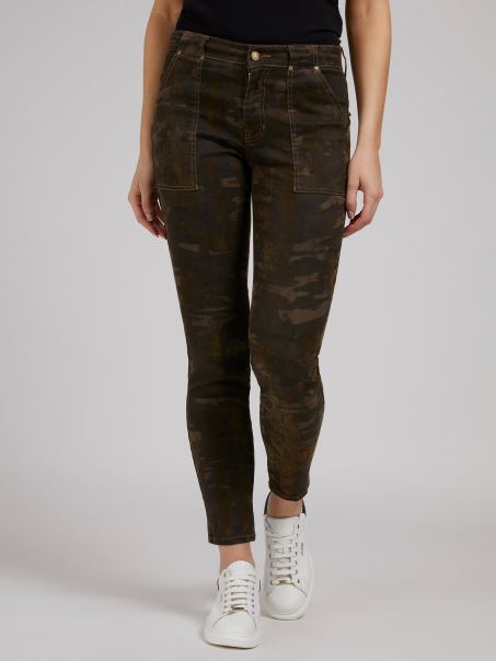 Pantalon Guess Camuflaj Camuflaj Skinny Fit