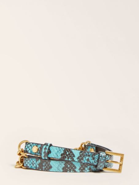 Curea Cu Imprimeu Marciano Phyton Albastru Guess