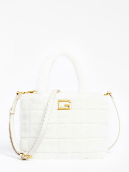 Mini Shopper Guess Evelina Blana Artificiala