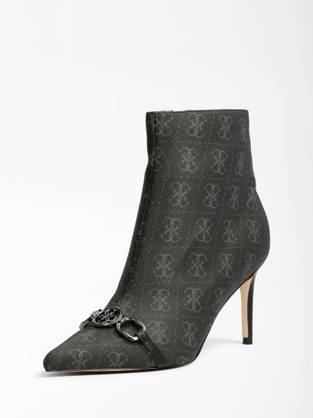 Cizme Negre Multi Adayn 4g Logo Guess