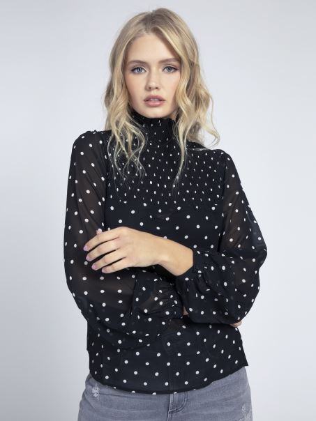 Bluză Cu Imprimeu Peste Tot Guess Negru Multi