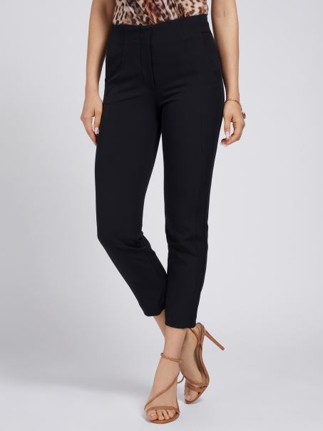 Pantalon Marciano Cu Talie înaltă Guess Negru