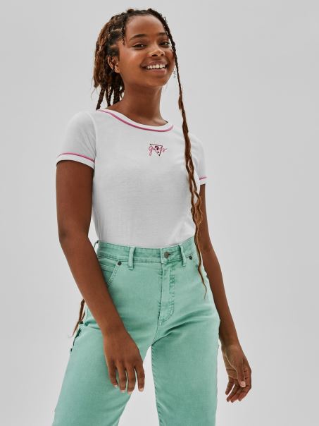 Tricou Alb Cu Logo Guess