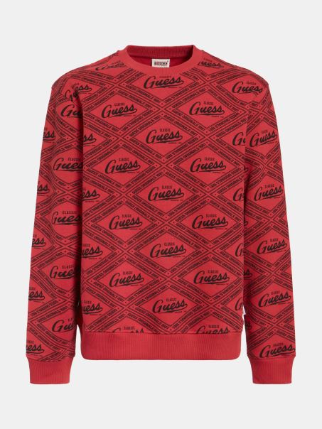 Hanorac Cu Logo Roșu Multi Guess