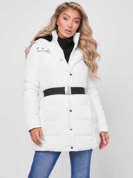 Jachetă Căptușită Ilene Alb Pur Guess