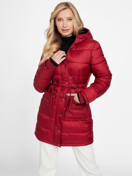 Guess Ebba Jachetă Matlasată Suc De Sfeclă Roșie