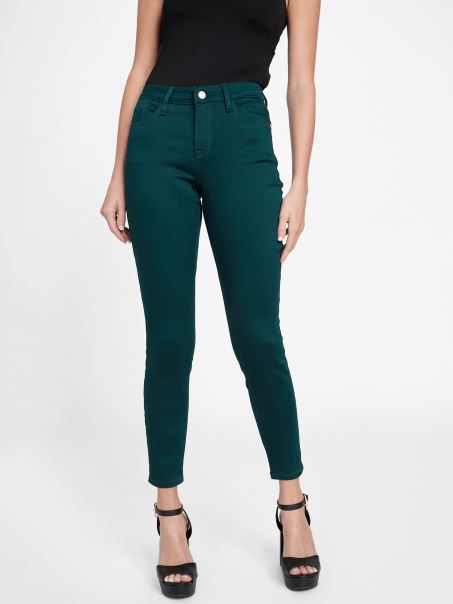 Jade închis Eco Jaden Sculpt Blugi Skinny Cu Talie Mijlocie Guess