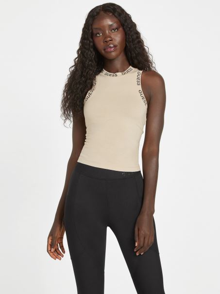 Catifea Taupe Crăciun Logo Rezervor Guess