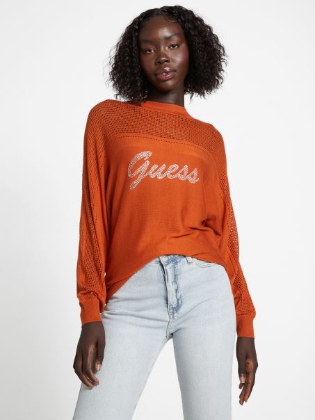 Pulover Logo Dalina Ghimbir Condiment Guess