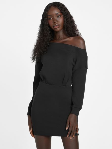 Marti Rochie Cu Umeri Negru Jet Guess