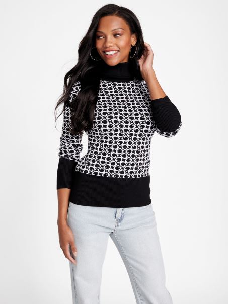 Pulover Cu Guler Rigiș Multi Guess Eco Lohan Negru Jet