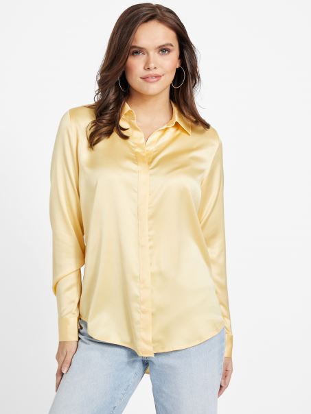 Guess Onoare Cămașă Din Satin Dusty Sunrise