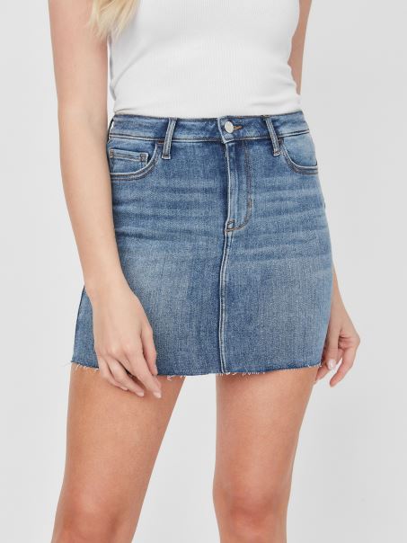 Fustă Mini Guess Cu Spalare Medie Eco Olga