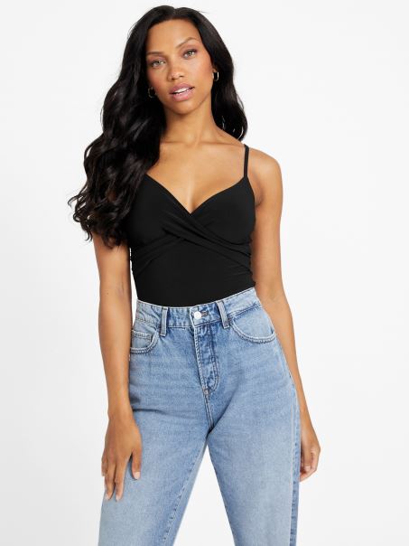 Body Cu Flori Negru Jet Guess Gil