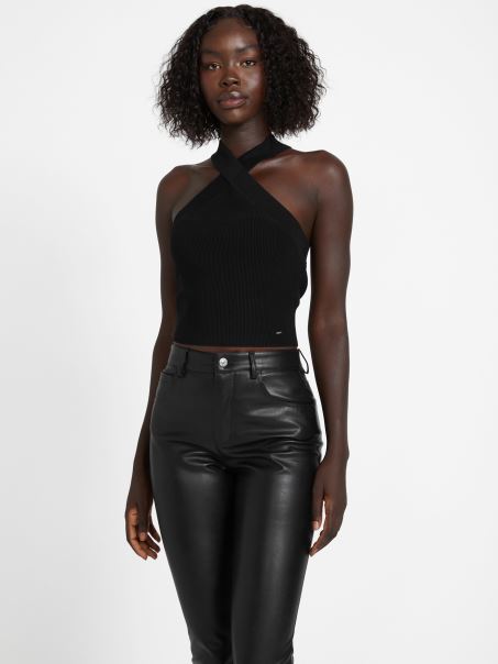 Guess Paris Pulover Top Jet Black