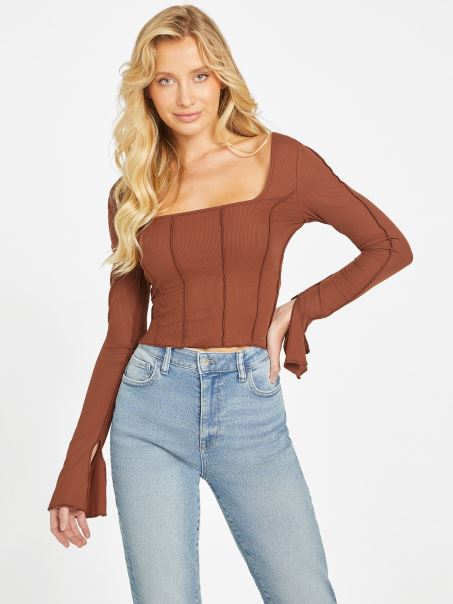 Top Cu Mânecă Lungă Eco Usra Guess Hickory Manor