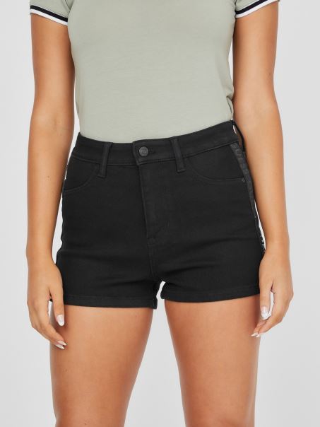 Pantaloni Scurți Eco Devin Logo Negru Guess