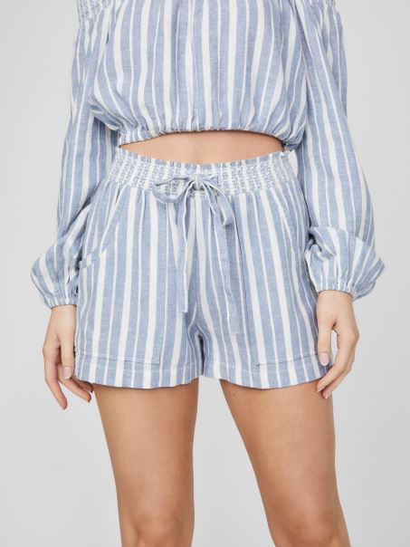 Pantaloni Scurți Din în Dungi Ilar Guess Cambray Dungă