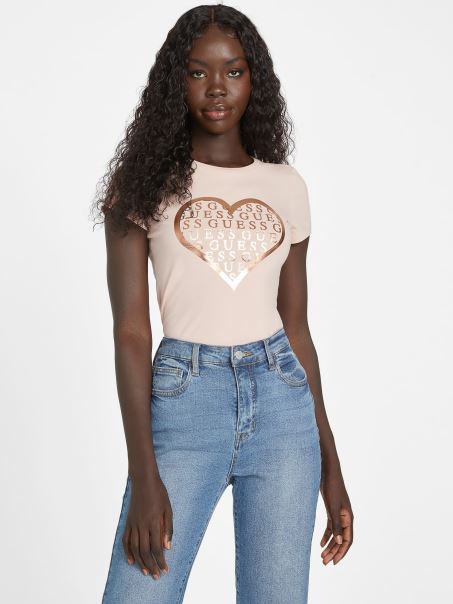 Vapor Rose Libi Heart Tee Guess