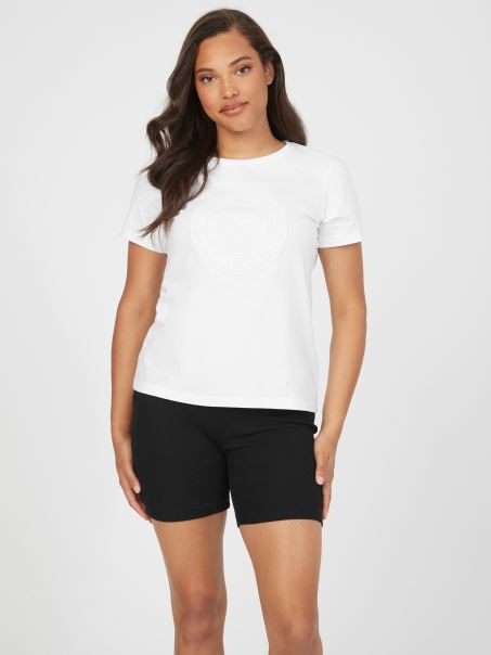 Tricou Cu Logo Bria Alb Pur Guess