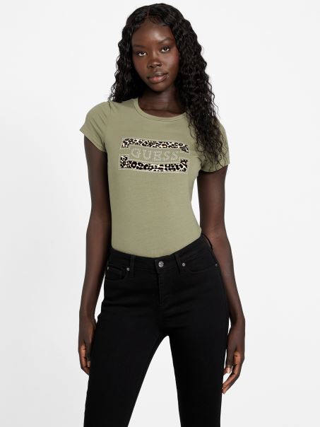 Tricou Cu Logo Capri Guess Isle Wash 32 Inchi