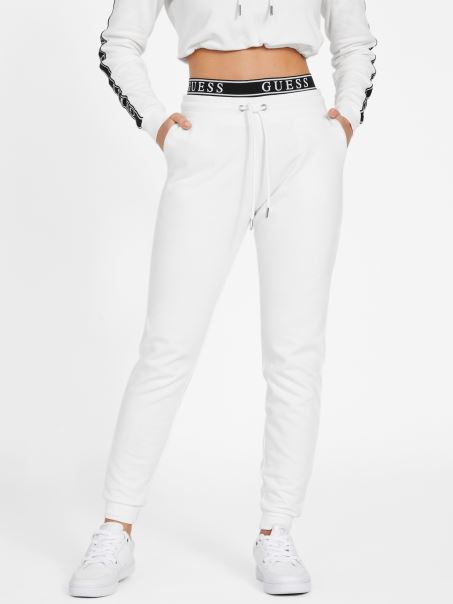 Blanc/scuffy Blanch Logo-uri Joggeri Guess