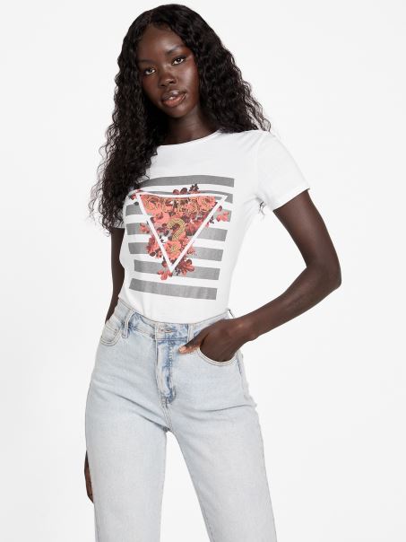 Tricou Eco Trinity Logo True White Guess