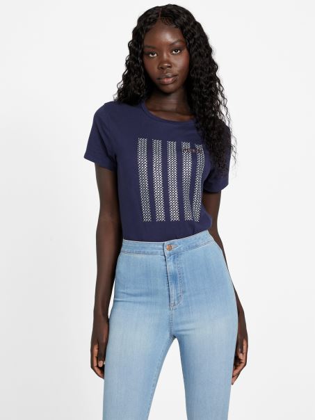 Eco Felix Bling Tee Nocturna Marine Guess