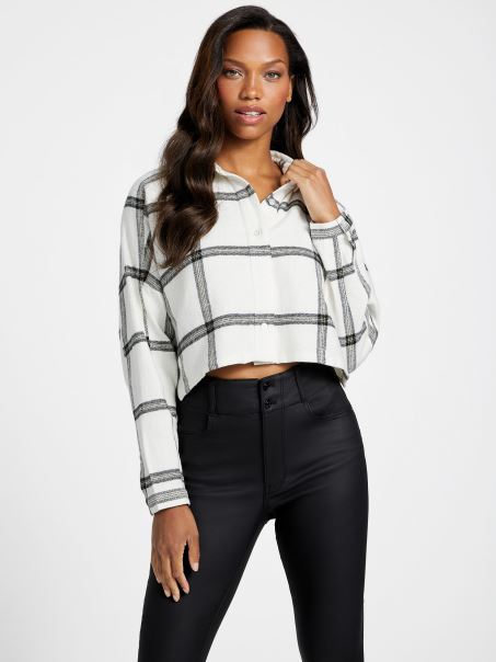 Allen Cămașă Decupată în Carouri Guess