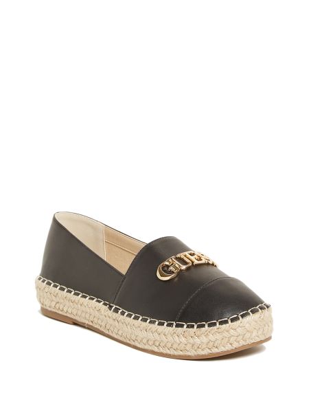 Espadrile Cu Logo Laini Guess Negru