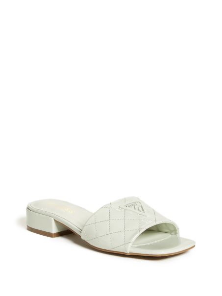 Diapozitiv Cu Toc Cu Logo-ul Triunghi Guess Talia Verde Patent