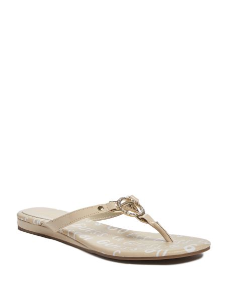 Pantofi Guess Bronz Makena Stras Cu Logo