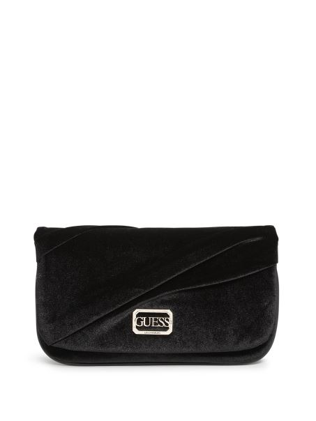 Guess Clutch Allegra Plisat Negru