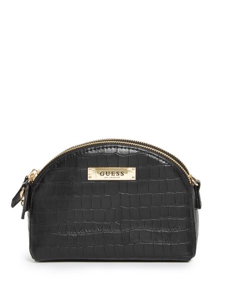Negru Sophie Dublu Fermoar Crossbody Guess