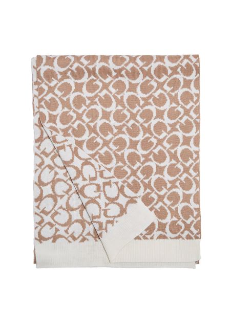 Eșarfă Crem Cu Logo Guess Allover G