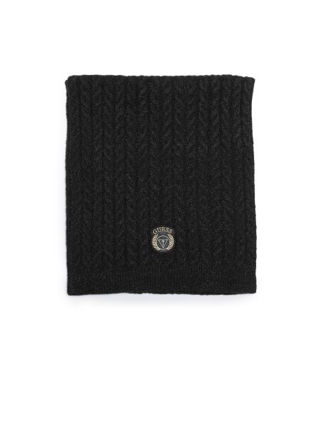 Eșarfă Cu Logo Colegial Negru Guess
