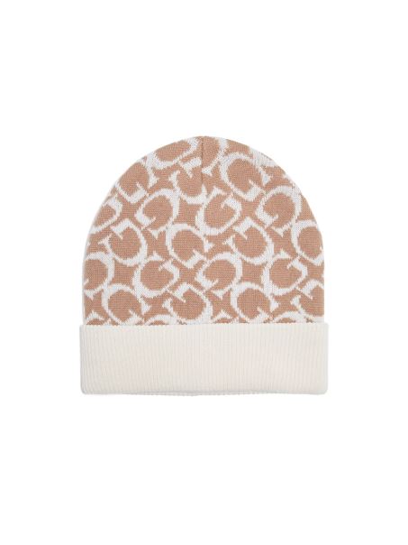 Beanie Cremă Guess Allover G Logo