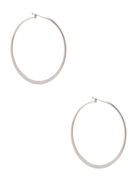 Cercei Cu Cerc Cu Logo Mare Guess Argintiu Argintiu