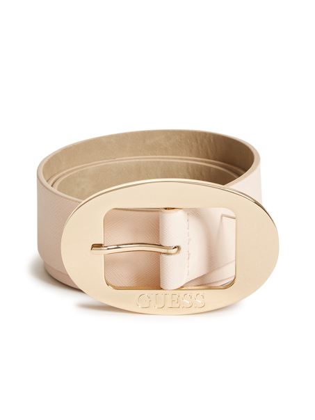 Curea Logo Cu Cataramă Ovală Roz Guess