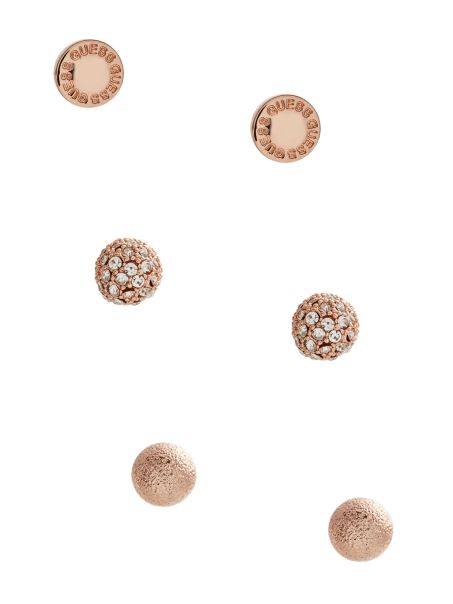 Set De Cercei Stud Cu Aur Roz Rose Gold-tone Ghici