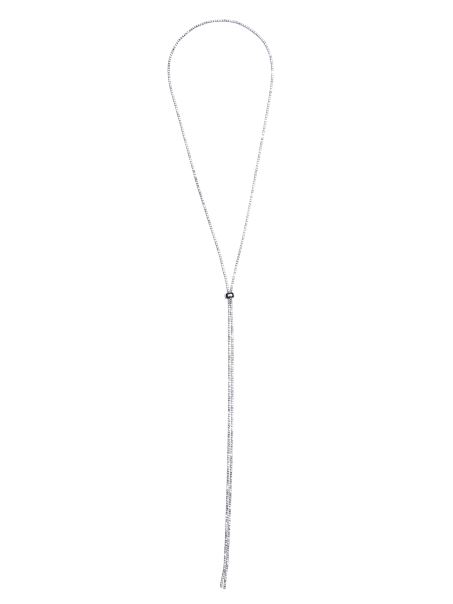 Colier Bolo Cu Strasuri Argintii Guess Argintiu