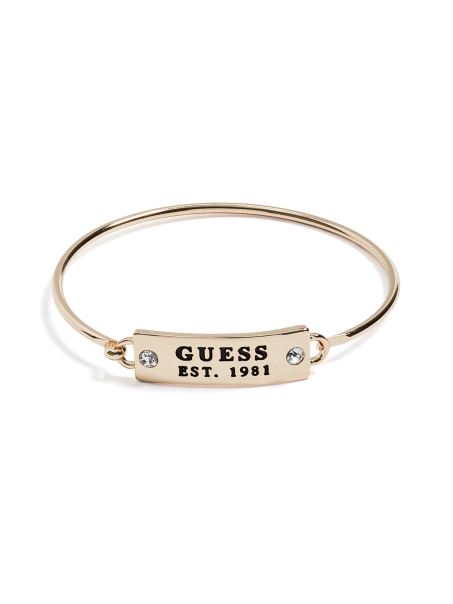 Brățară Cu Strass Cu Logo Auriu Guess