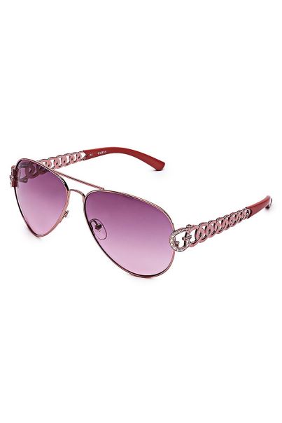 Ochelari De Soare Aviator Guess Din Aur Roz